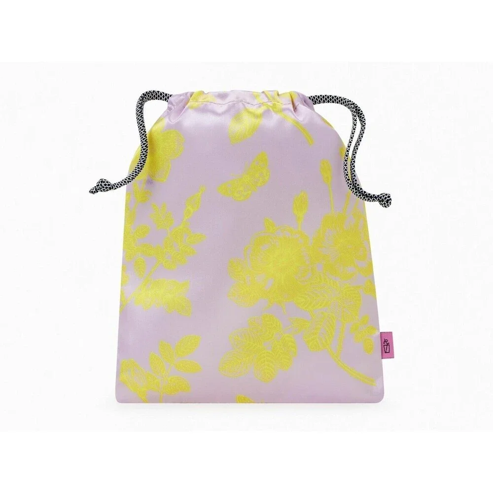 Satin Drawstring Makeup Travel Organizer Snack Bag Packable 10